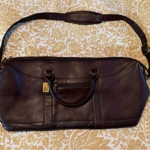 Claire Chase leather duffel bag